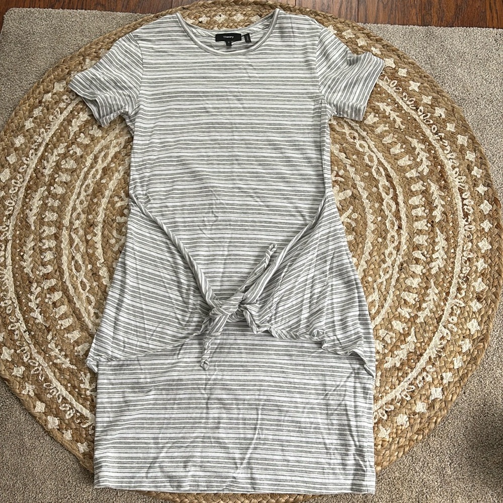 Theory cotton tshirt wrap dress